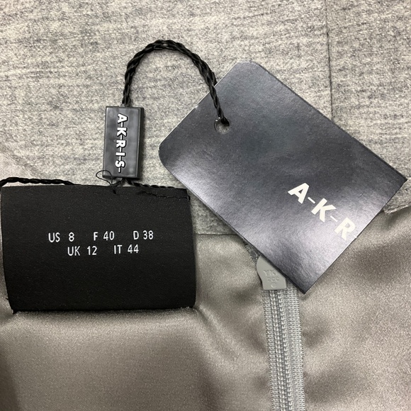 AKRIS GRAVEL GREY SLEEVELESS WOOL SHEATH DRESS - Picture 5 of 5